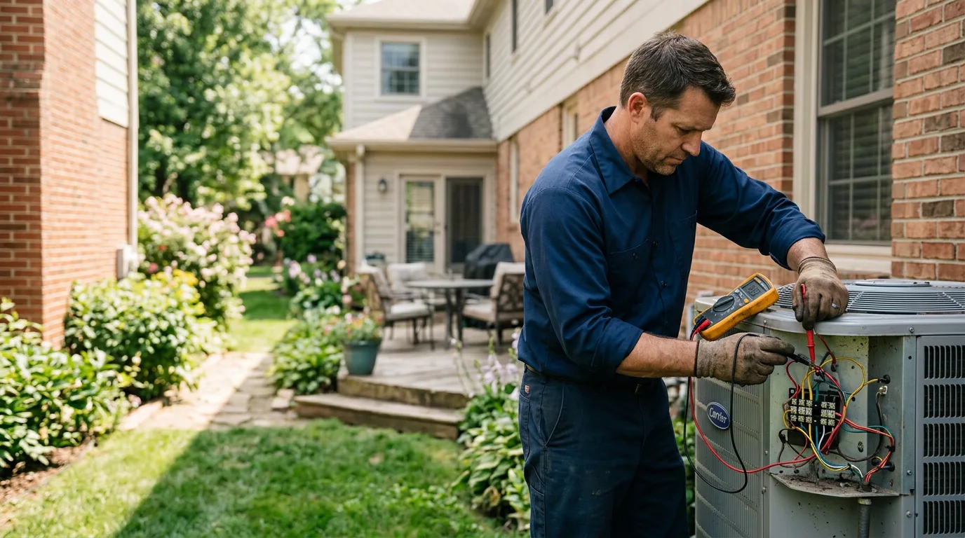 HVAC technician working near Velma, OK